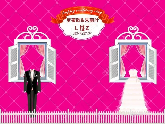 婚礼背景展示区设计(11339X8504(DPI:72))psd模版下载