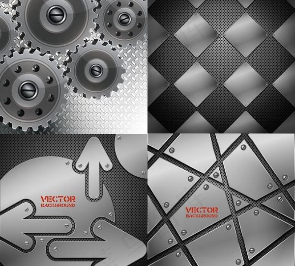 金属背景矢量素材