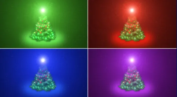 圣诞树灯光AE素材