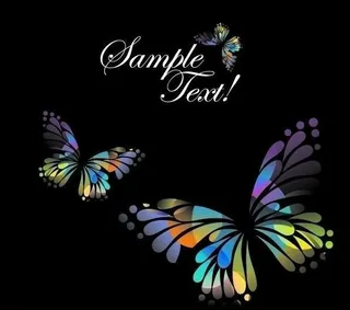 蝴蝶花纹背景矢量图片