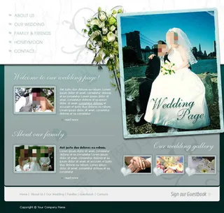 婚礼策划网站psd模板