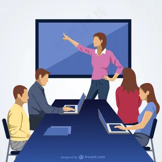 卡通商业精英矢量图片