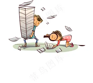 般书籍的可爱小孩矢量高清源文件下载