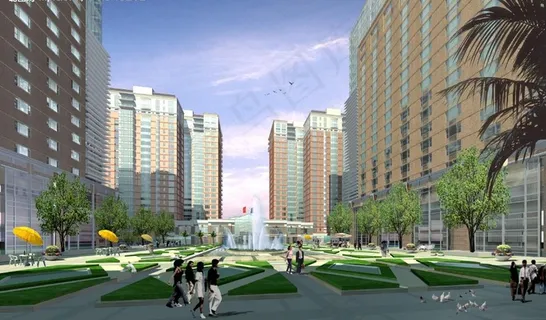 小区景观设计效果图图片