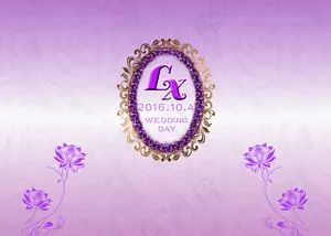 粉紫色欧式婚礼主背景欧式相框底纹
