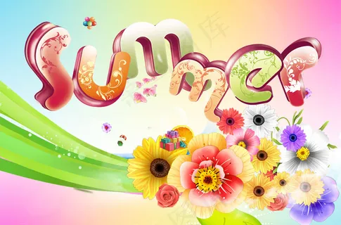 时尚夏天summer海报PSD分层 时尚夏天summer海报PSD分层