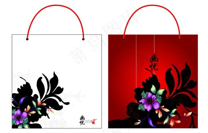 手提袋设计图片ai矢量模版下载