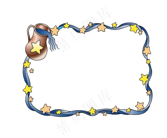 可爱卡通边框PNG透明背景免扣素材