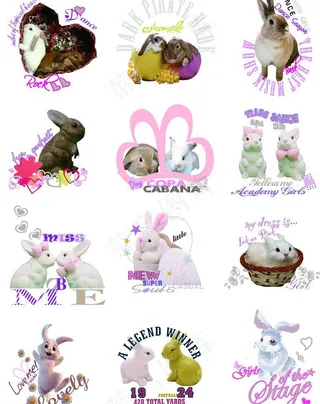 可爱的卡通兔子矢量图图片