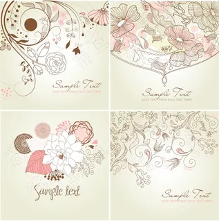 套在粉色花的贺卡 套在粉色花的贺卡