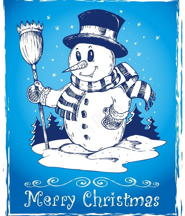 圣诞雪人图片