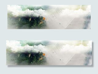 小清新淡雅简约复古风海报背景图片