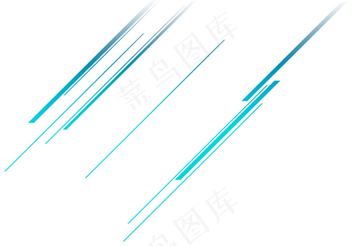 手绘蓝色线条元素