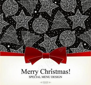 圣诞西餐厅菜单封面图片