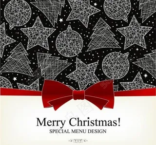 圣诞西餐厅菜单封面图片