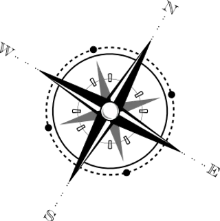 黑色和白色的罗盘剪贴画