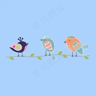 小鸟装饰插画