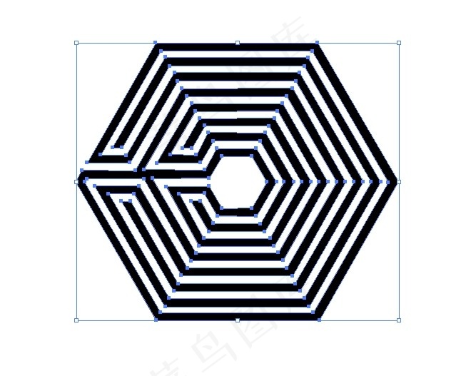exo迷宫logoai矢量模版下载