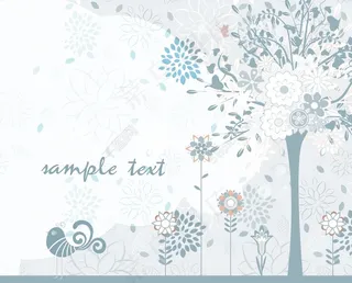 矢量春天花卉背景