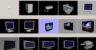 办公电器三维模型图片