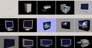 办公电器三维模型图片