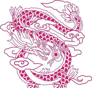 中国龙 古典元素 龙纹矢量素材 c...