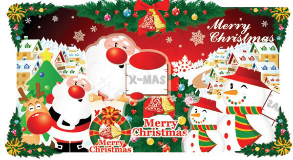 圣诞老人矢量素材下载