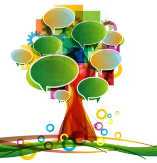 对话框做成大树01——矢量素材