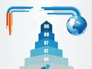 数据图PPT矢量信息图标级别阶梯