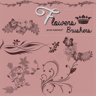 鲜花印花图案、植物花纹装饰Phot...