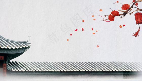 中国风屋檐背景素材