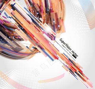 抽象炫彩动感线条商务科技背景图片