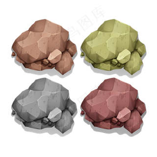 鹅卵石装饰无框画元素