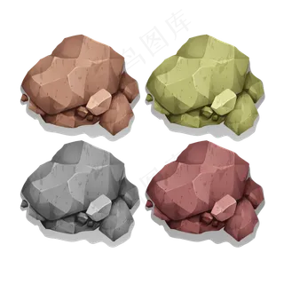 鹅卵石装饰无框画元素