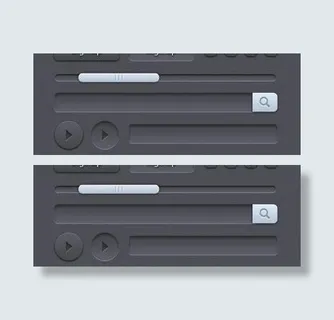 网页播放器ui控件按钮psd