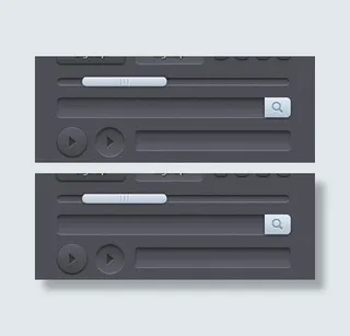 网页播放器ui控件按钮psd