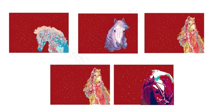 马头ai矢量模版下载