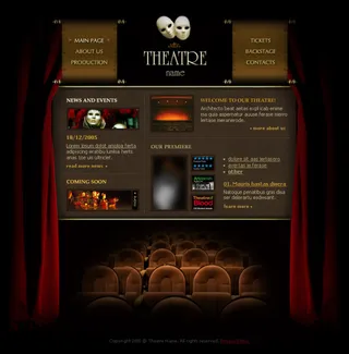 欧美剧院网页模板