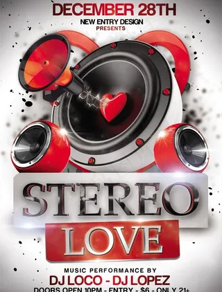 情人节派对海报PSD素材