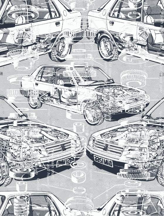 位图 交通 汽车 色彩 黑白灰 免...