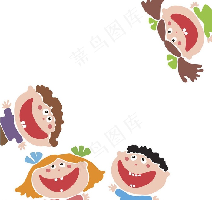 卡通儿童图片eps,ai矢量模版下载
