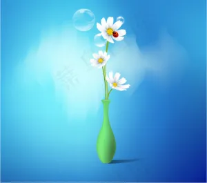 春天的花朵的花瓶