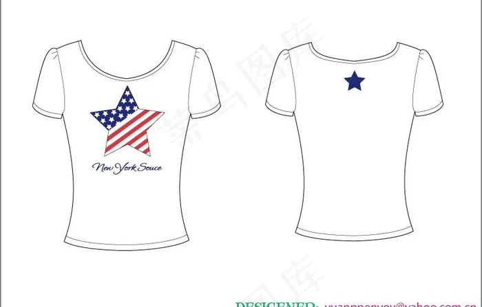 t shirt t恤 印花 可爱 ...ai矢量模版下载