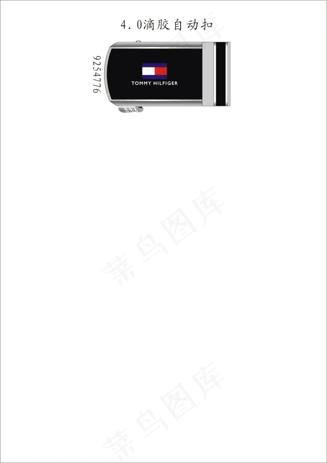 4.0cm 滴胶自动扣cdr矢量模版下载