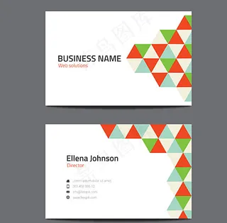 几何形名片设计矢量图图片