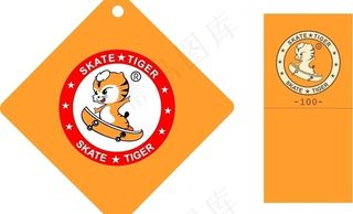 凌形卡通老虎吊牌图片