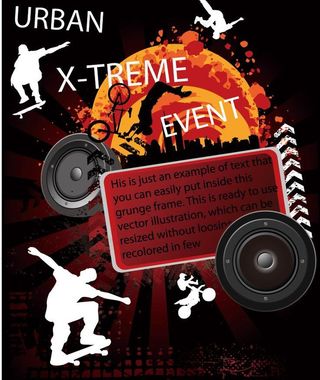 滑板自行车体育运动背景图片