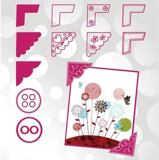 可爱包角花边素材图片