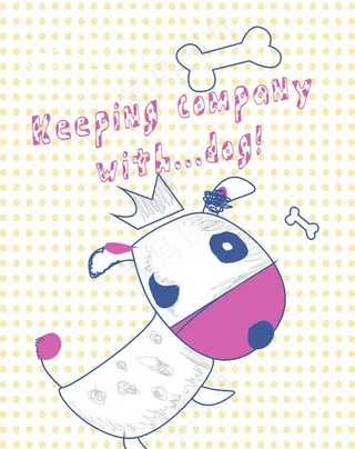 卡通小狗矢量素材图片