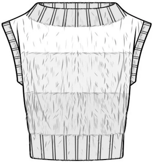 无袖毛衣设计图ai矢量模版下载